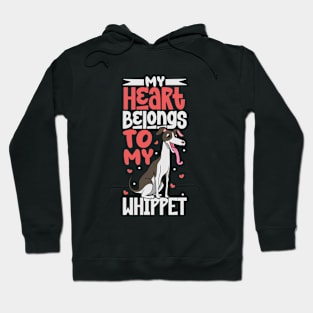 My heart belongs to my Whippet Hoodie